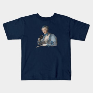 18th century French portrait with mask Kids T-Shirt